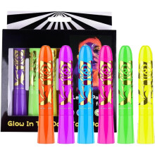 6Pcs Face Paint Sticks,Neon Face Paint Crayons,Face Paints for Adults,Glow in the Dark Face Paint,UV Face Paint
