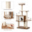 Casart Wooden 5-tier Cat Tree Cat Play Tower Activity Center Scratching Posts 6