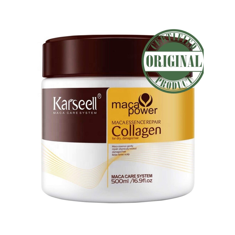 Karseell Collagen Hair Treatment Deep Repair Conditioning Argan Oil Collagen Hair Mask Essence For Dry Damaged Hair All Hair Types 500ml