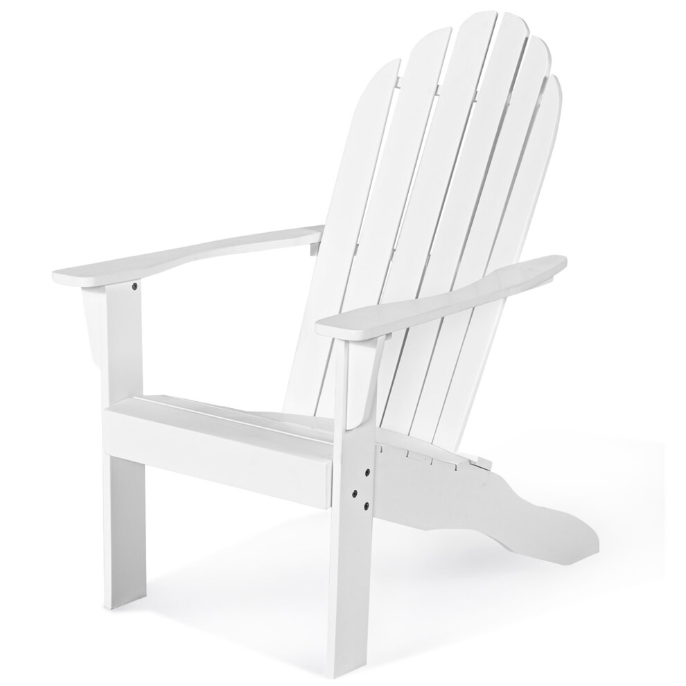 Adirondack Chair Acacia Wood Adirondack Lounger Chair w/ Slat Seating