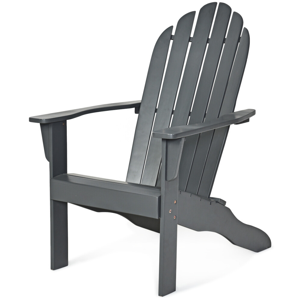 Adirondack Chair Acacia Wood Adirondack Lounger Chair w/ Slat Seating