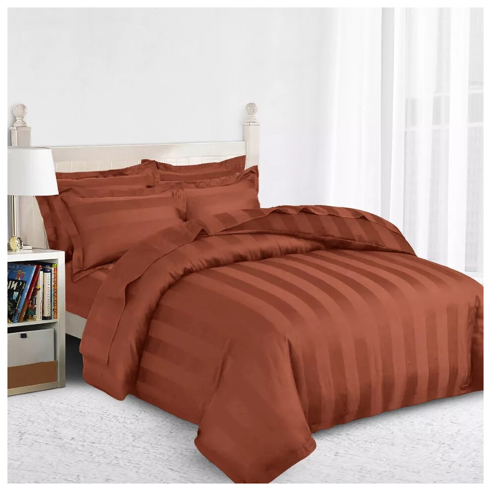 (RUST - DUVET COVER, SUPER KING (260x220 CM)) Bed Linen Summer Duvet Cover Uk With Pillow Case Single Double King Duvet Cover
