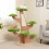Costway 128 cm Pine Shape Cat Tree Indoor Cute Multi-level Cat Tower 2