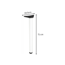 (1 Table Leg, 710 mm) Adjustable Leg Worktop Support Table White