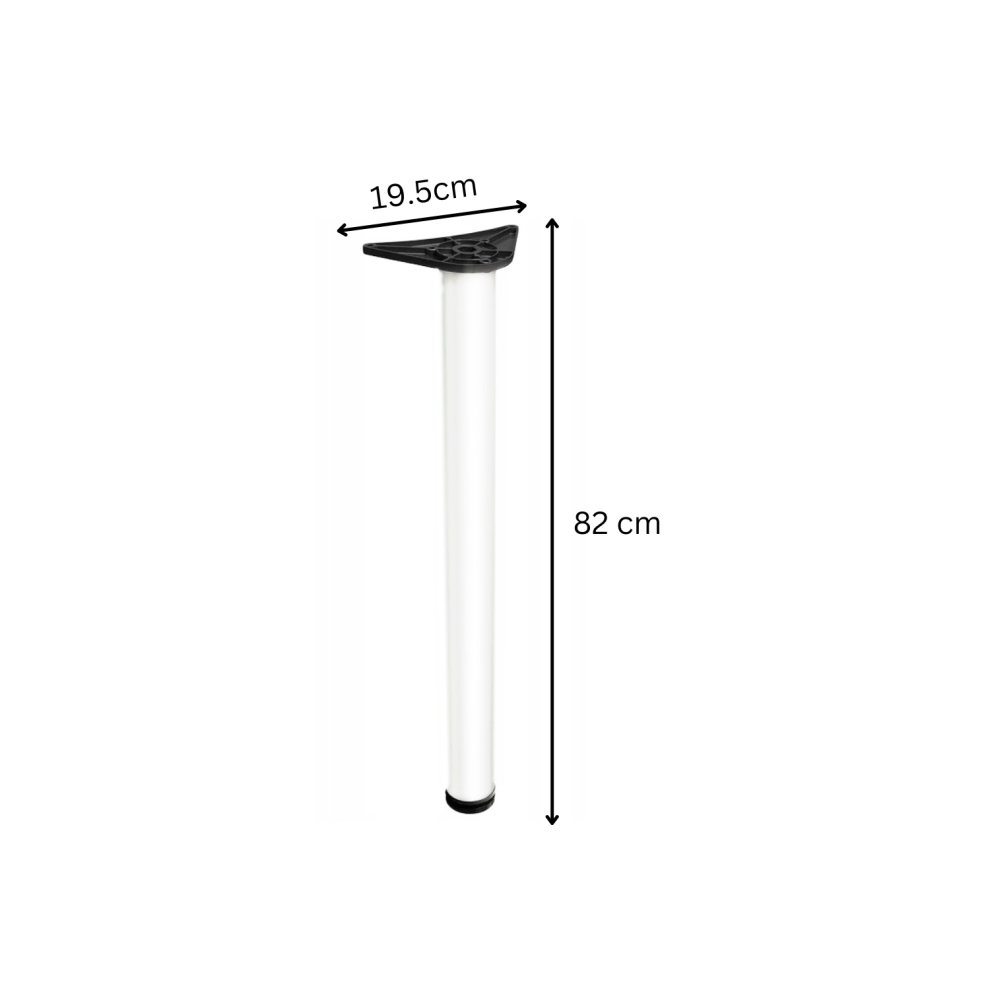 (1 Table Leg, 820 mm) Adjustable Leg Worktop Support Table White