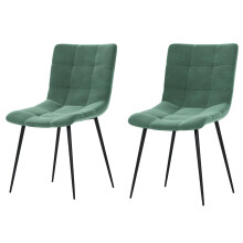 (Green, 2) Richton Velvet Dining Chair Set Kitchen Room UKFR