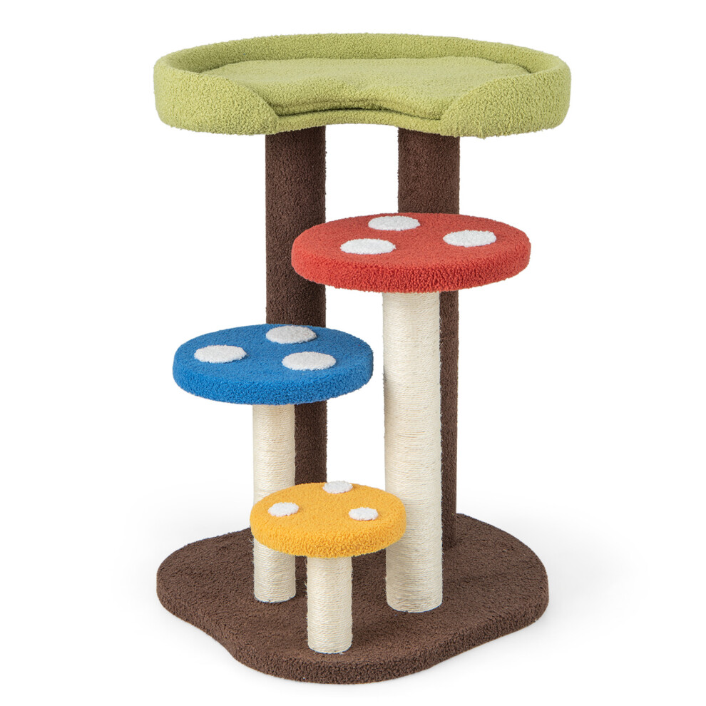 Cat Tree 5-Tier Cat Tower Indoor Mushroom Kitten Activity Center