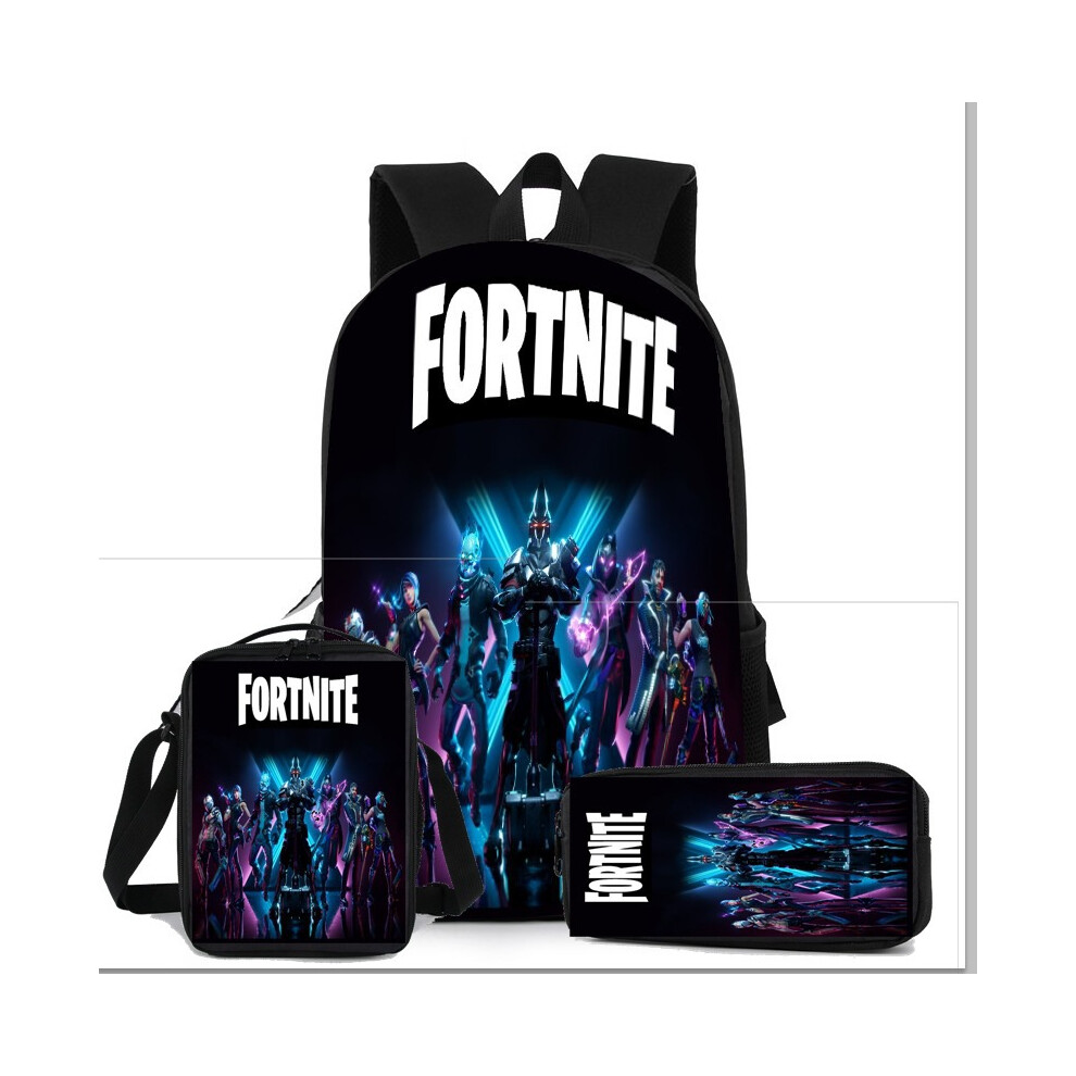 (3) Fortnite Game School Bag Backpack Lunch Bag Pencil Case 3PCS XMAS GIFT