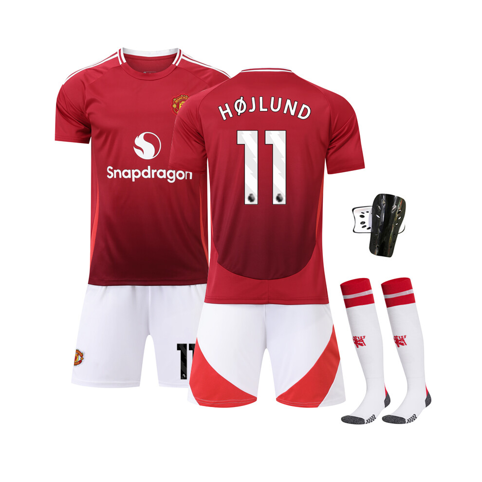 (NO.11, XL) 2024 Manchester United Home Football Kits For UEFA Training Uniforms