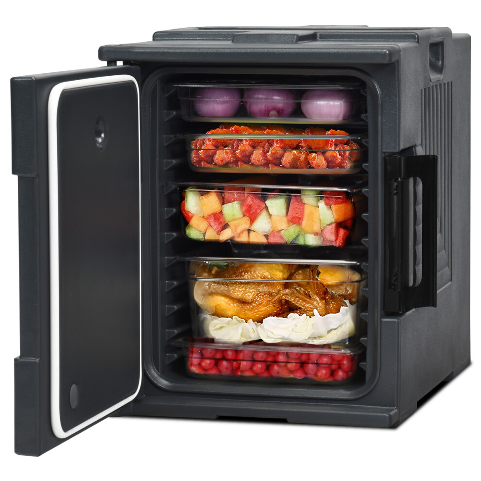 Casart Portable Insulated Food Pan Carrier End-Loading Food Warmer 6 Pans