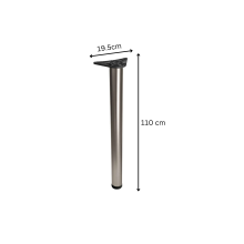 (1 Table Leg, 1100 mm) Adjustable Support Table Kitchen Leg 3 Sizes Satin