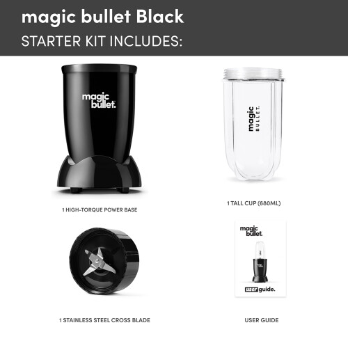 Refurbished Nutribullet Magic Bullet Starter Kit - Black 1