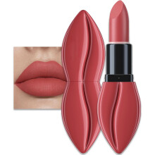 (Coral) Labial Appearance Highly Pigmented Shades LipstickSenior Matte Nude Texture Smooth Intense Color Long Lasting Rich Color for Women