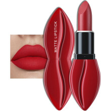 (Red) Labial Appearance Highly Pigmented Shades LipstickSenior Matte Nude Texture Smooth Intense Color Long Lasting Rich Color for Women