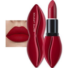 (Red) Labial Appearance Highly Pigmented Shades LipstickSenior Matte Nude Texture Smooth Intense Color Long Lasting Rich Color for Women