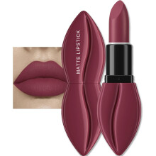 (Dark Purple) Labial Appearance Highly Pigmented Shades LipstickSenior Matte Nude Texture Smooth Intense Color Long Lasting Rich Color for Women