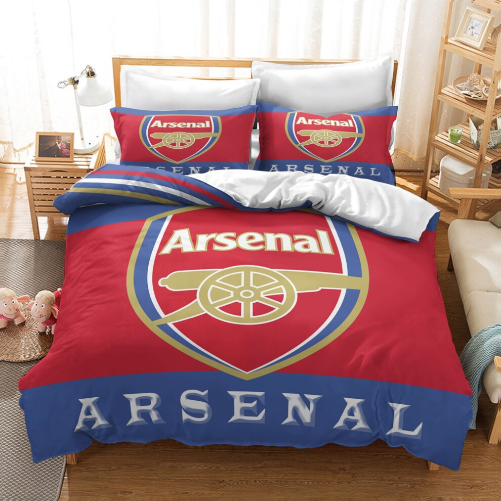 (Arse T1, 2Pcs 90*200cm) Gift For Arsenal Fans Bedding Duvet Covers Pillowcase Set