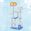 Costway Tall Large Cat Tree Tower Multi-level Cat Activity Center 11