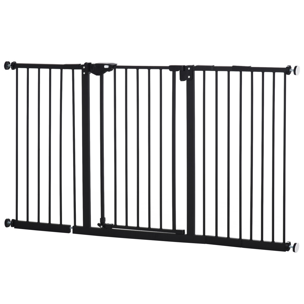 Dog Gate Stair Gate Pressure Fit Pets Barrier Auto Close For Doorway Hallway, 74-148cm Wide Adjustable