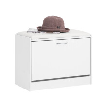 SoBuy® FSR16-W, Shoe Storage Bench Shoe Cabinet with Flip-drawer & Seat Cushion