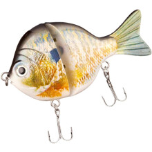 (E) Fishing Lures Hard Plastic Two-section Jointed Fishing Lures 9cm Sinking Bluegill Swimbait Glide Bait Crankbait Wobbler Bass Pike Tackle