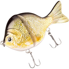 (D) Fishing Lures Hard Plastic Two-section Jointed Fishing Lures 9cm Sinking Bluegill Swimbait Glide Bait Crankbait Wobbler Bass Pike Tackle
