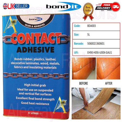 5L Bond It Contact Adhesive Solvent Based Neoprene Glue High Grab
