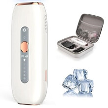Depilación IPL indolora con estuche. Dispositivo de depilación láser permanente con 5 niveles de energía y 2 modos de flash.