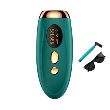 Dispositivo de depilación para mujeres y hombres. Flashes IPL. Flashes de depilación para uso en todo el cuerpo. Verde.