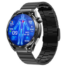 Chronus Smart Watch Men's Fitness Tracker with Phone Function Heart Rate Blood Pressure Waterproof - Black