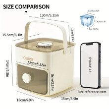 Premium Ice Cube Maker With Storage - Large Capacity, Food-Grade Plastic, Lead-Free, Perfect For Freezer Balls & Cubes
