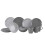 Gimex Premium Melamine Tableware - Granite Grey 16 Piece Set 1