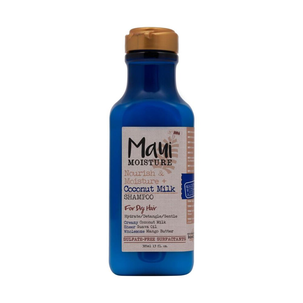 Light Maui Moisture Nourish & Moisture And Coconut Milk Shampoo Hydrating And Softening Shampoo For All Hair Types 385 Ml