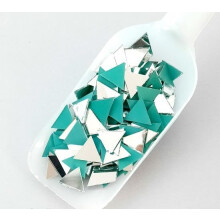 ( (50g Triangle (11mm)) Mosaic Mirror Tiles Shisha Craft and Indian Style
