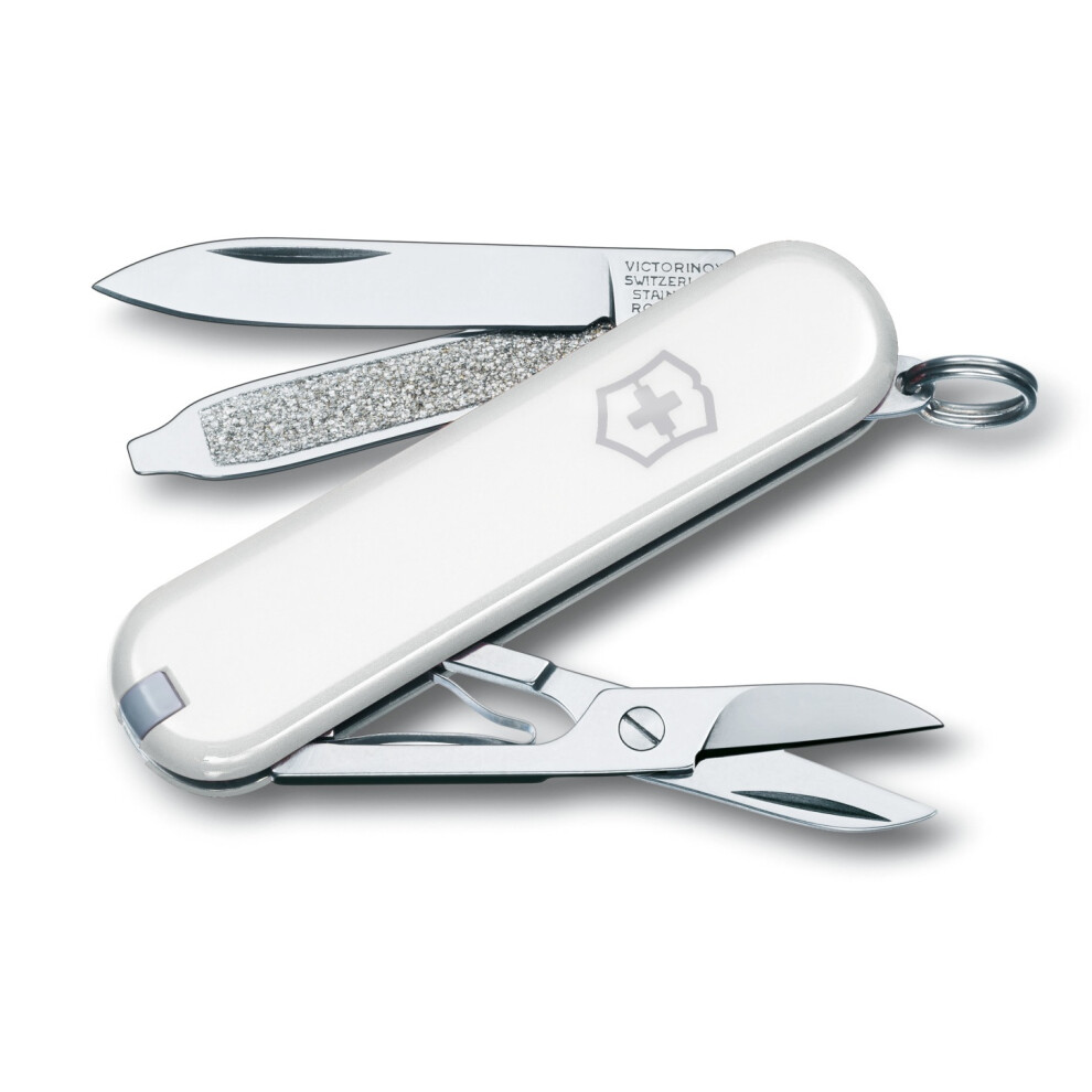 (white) Victorinox CLASSIC SD swiss army knife - original keyring size pocket knife