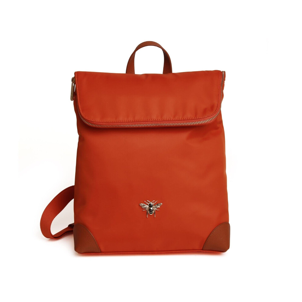 (Orange (AW5841)) Ladies Backpack with Gold bee embellishment