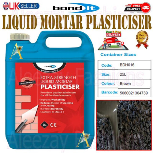 Extra Strength Liquid Mortar Plasticiser Cement Admixture 25L Brown