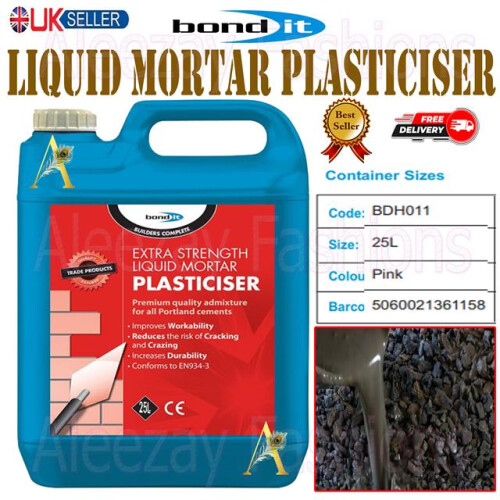 Bond It 25L Extra Strength Liquid Mortar Plasticiser Cement Admixture