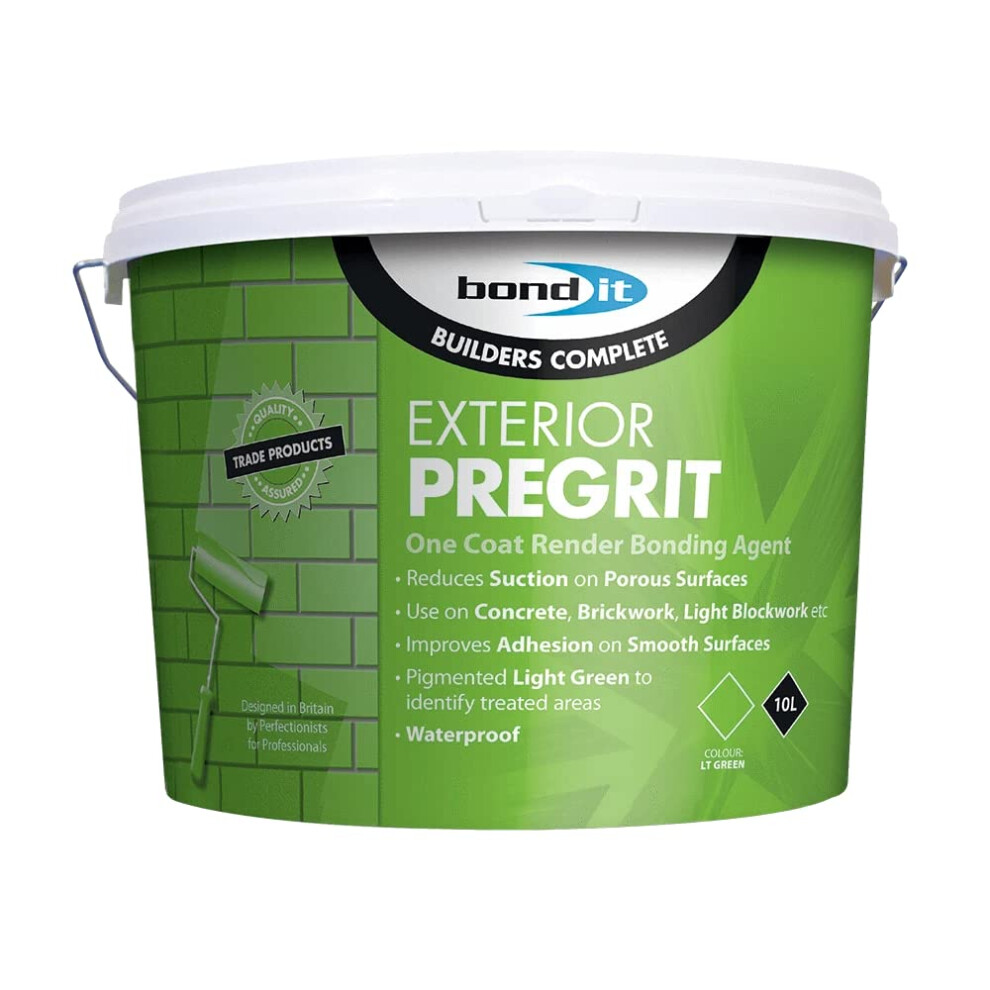 Bond It 10L Exterior Render Pregrit Bonding Agent Grip Render Grit Light Green