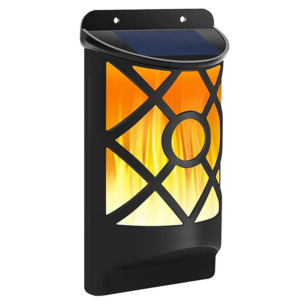 Solar LED Flickering Flame Wall Light Outdoor Garden Patio Light