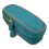 (Turquoise/Grey) Luxury soft Leather unisex DOUBLE Glasses case 1