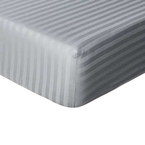(Single, Grey) Easy Care Hotel Quality Cotton Super Soft Deep Bedsheet