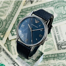EMPORIO ARMANI AR11012 WOMENS WATCH BLUE STRAP BLUE DIAL SILVER CASE