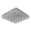 Living And Home Modern Square Crystal LED Ceiling Light 4
