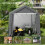 Living And Home (6x6FT) Garden Galvanized Tube Storage Shed 4