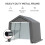 Living And Home (6x6FT) Garden Galvanized Tube Storage Shed 6