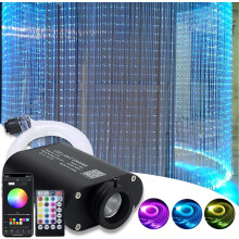 Upgraded 16W Fibre Optic Curtain Light APP Waterfall Light Kit for House Decor Sensory Room or Autistic Kids