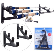 Horizontal Wall Rod Holder for 3 Fishing Rods