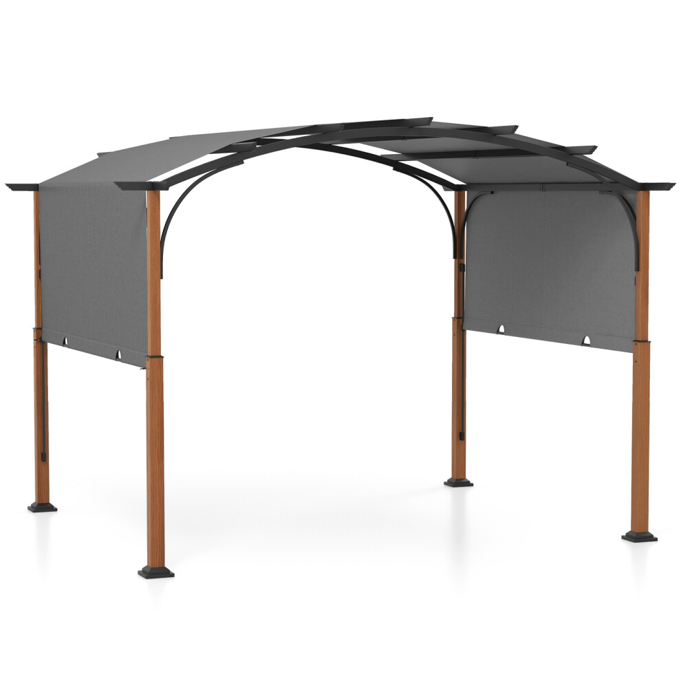 300x360cm Retractable Pergola Arched Patio Pergola Outdoor Gazebo