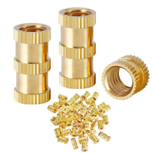 100Pcs Female Thread Knurled Nuts, Brass Threaded Insert, Femeal Knurled, Embedment Nuts for 3D Printing Parts, M4 x 8mm x 6mm